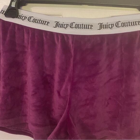 Retro Juicy Couture Velour Y2K Shorts Size Small Purple - Picture 2 of 5